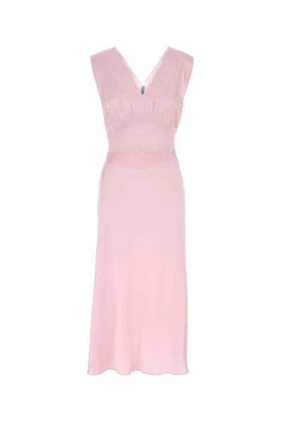 PRADA PRADA PINK SATIN DRESS