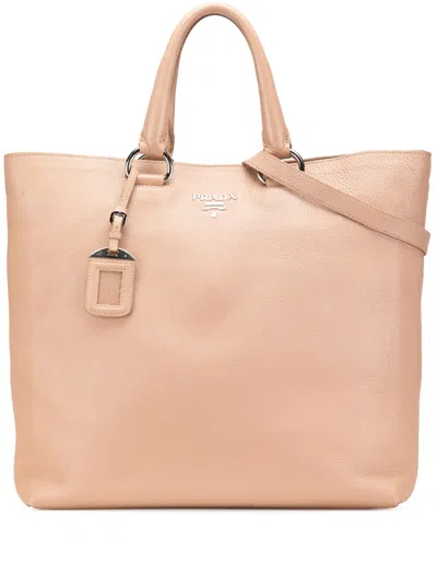 PRADA 2000-2024 VITELLO DAINO OPEN CONVERTIBLE TOTE SATCHEL