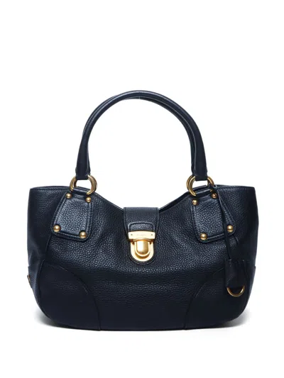 PRADA 2000S GRAINED-LEATHER TOTE BAG