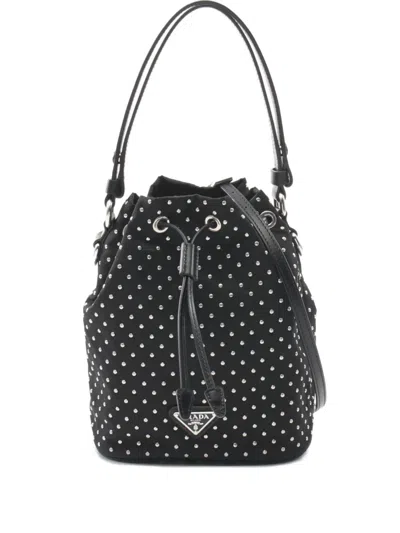 PRADA 2020S STUDDED TWO-WAY HANDBAG