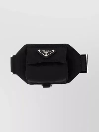 PRADA ADJUSTABLE STRAP NYLON CUFF KEYRING