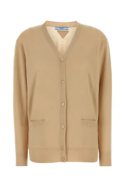 PRADA BEIGE CASHMERE CARDIGAN