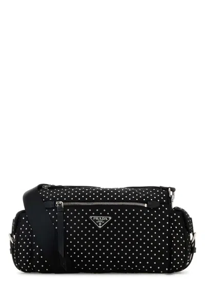 PRADA PRADA BLACK NYLON SHOULDER BAG