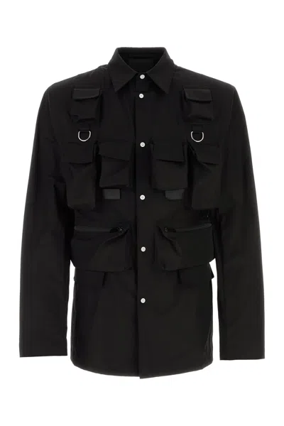 PRADA BLACK POPLIN SHIRT