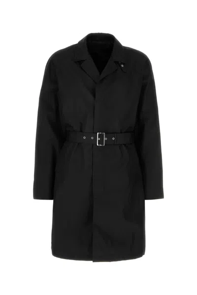 PRADA PRADA BLACK RE NYLON TRENCH COAT