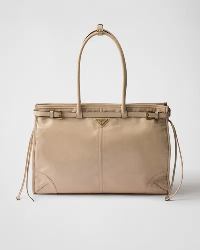 PRADA PRADA BONNIE EXTRAGROSSE HANDTASCHE AUS LEDER