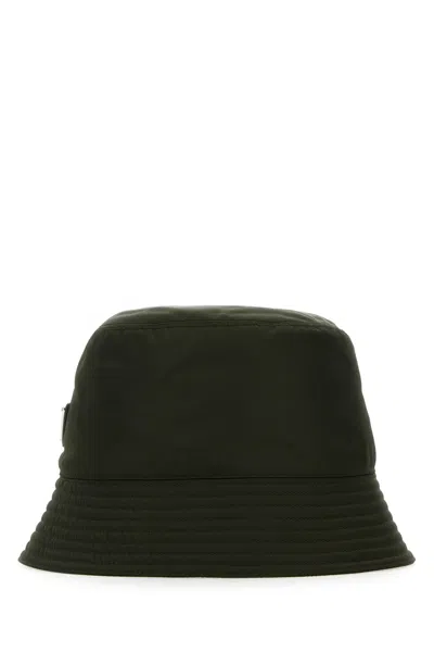 PRADA BOTTLE GREEN RE-NYLON BUCKET HAT