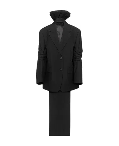 PRADA PRADA BOW DETAILED SINGLE BREASTED COAT