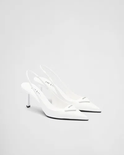 PRADA SLINGBACK-PUMPS AUS GEBÜRSTETEM LEDER