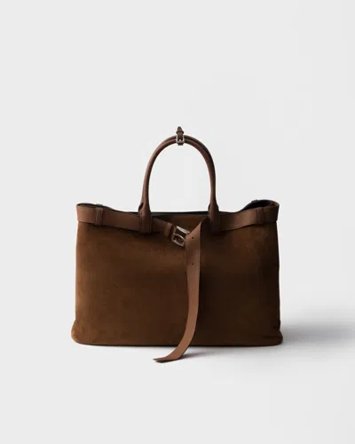 PRADA PRADA BUCKLE TASCHE AUS WILDLEDER MIT GÜRTEL