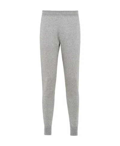 PRADA PRADA LOGO PATCH KNITTED TRACK PANTS