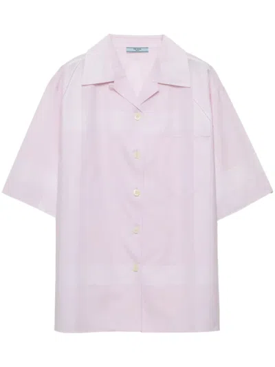 PRADA CHECKED COTTON SHIRT
