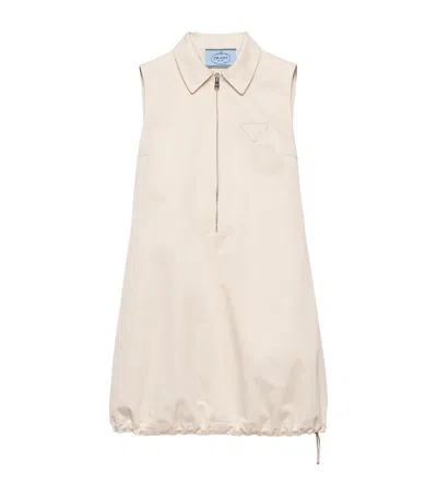 PRADA CHINO ZIPPED MINI DRESS