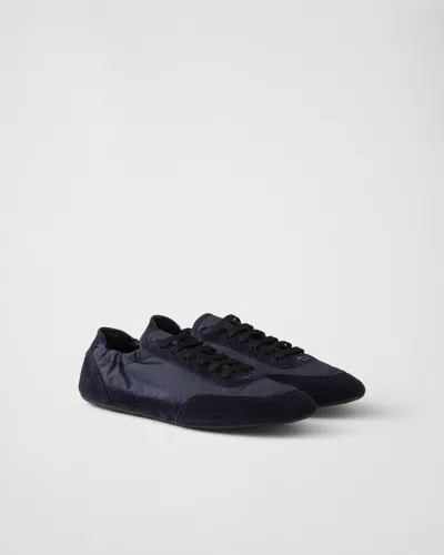PRADA COLLAPSE SNEAKER AUS RE-NYLON UND WILDLEDER