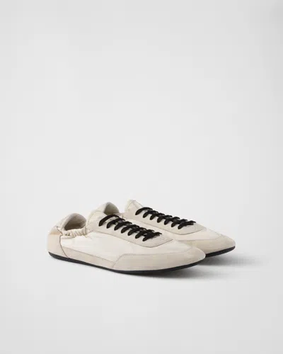 PRADA COLLAPSE SNEAKER AUS RE-NYLON UND WILDLEDER