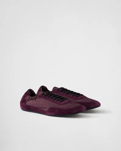 PRADA COLLAPSE SNEAKER AUS RE-NYLON UND WILDLEDER
