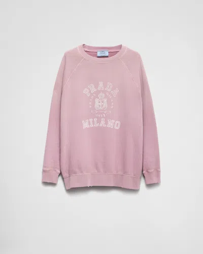 PRADA SWEATSHIRT AUS BAUMWOLLE MIT RUNDHALSAUSSCHNITT