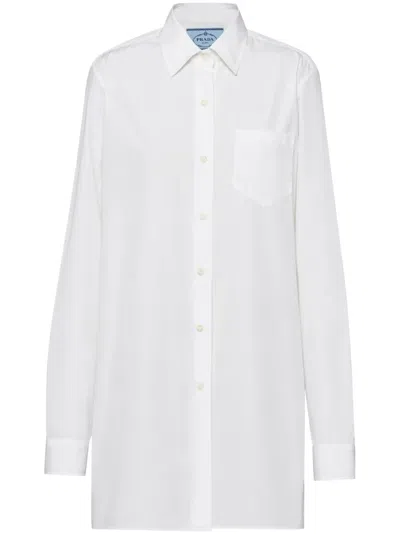 PRADA COTTON SHIRT MINIDRESS