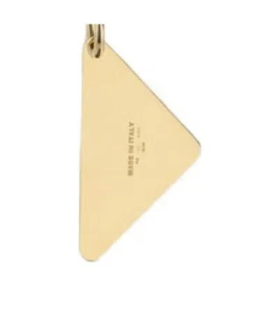 PRADA PRADA LOGO CRYSTAL-EMBELLISHED LEFT EARRING