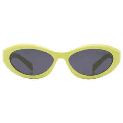 PRADA PRADA DARK GRAY OVAL LADIES SUNGLASSES PR 26ZS 13L08Z 55 PR 26ZS 13L08Z 55