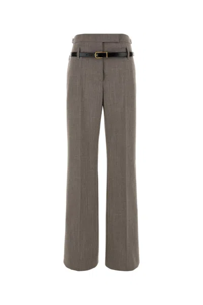 PRADA PRADA DOVE GREY WOOL BLEND PANT