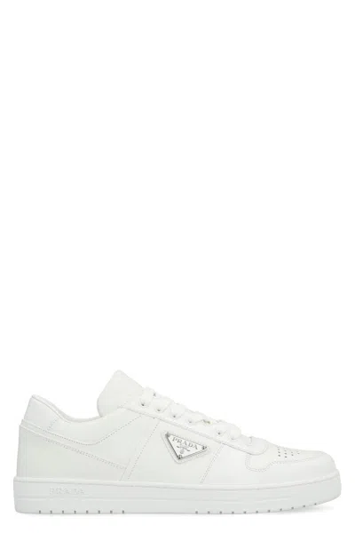 PRADA PRADA DOWNTOWN LEATHER LOW-TOP SNEAKERS