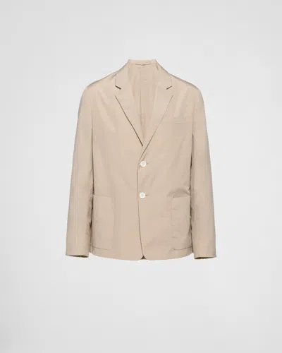 PRADA EINREIHIGE JACKE AUS BAUMWOLLE