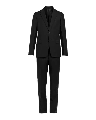 PRADA EINREIHIGER ANZUG AUS WOLLE UND MOHAIR