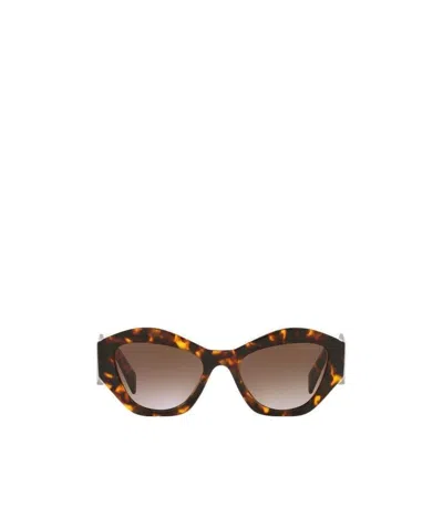 PRADA PRADA EYEWEAR LOGO-PRINTED ANGULAR-FRAME SUNGLASSES