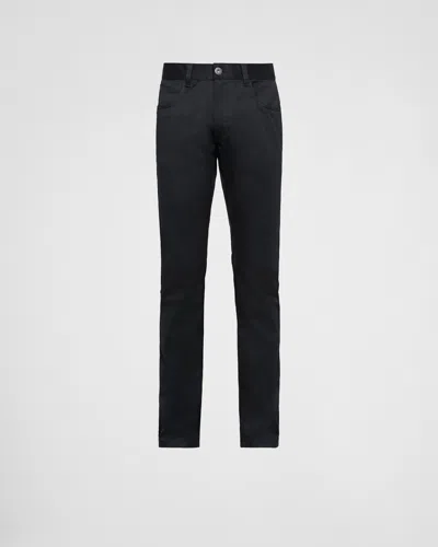 PRADA FIVE-POCKET-HOSE AUS STRETCH-DRILL