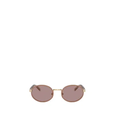 PRADA PRADA EYEWEAR ROUND FRAME SUNGLASSES