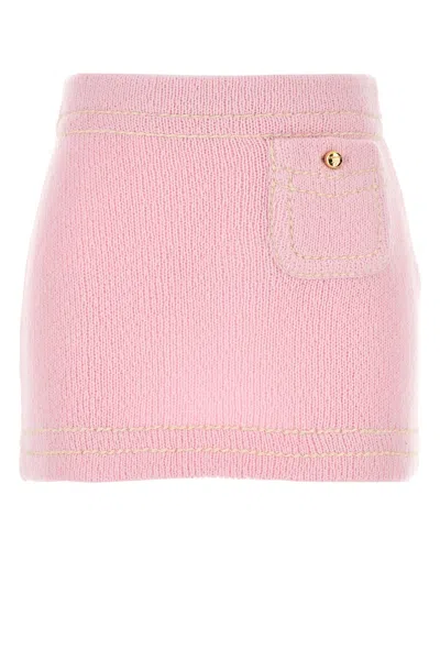 PRADA MINIGONNA IN CASHMERE ROSA DONNA