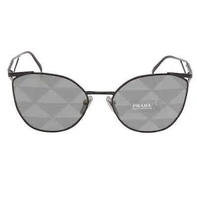 PRADA PRADA GREY PATTERN SILVER IRREGULAR LADIES SUNGLASSES PR 50ZS 1AB03T 59
