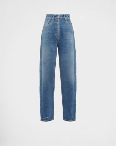 PRADA JEANS MIT HOHEM BUND AUS DENIM