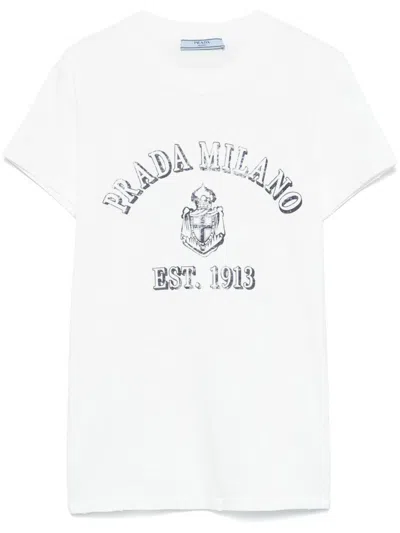 PRADA JERSEY LOGO T-SHIRT