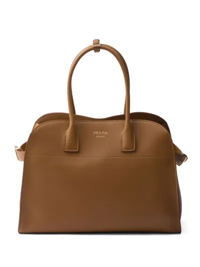 PRADA LARGE LEATHER TOTE BAG