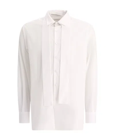 PRADA PRADA LAYERED-COLLAR BUTTON-UP POPLIN SHIRT