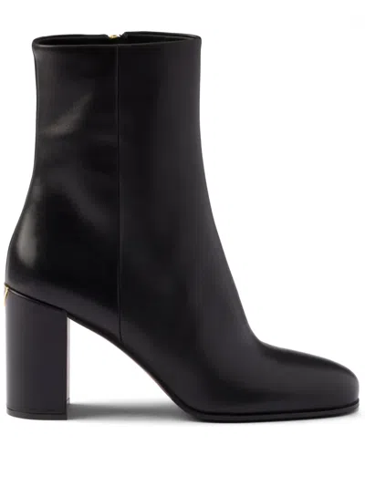 PRADA LEATHER 85MM BOOTIES