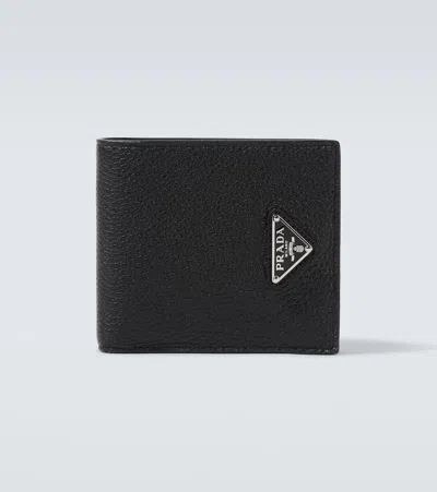 PRADA LEATHER BIFOLD WALLET