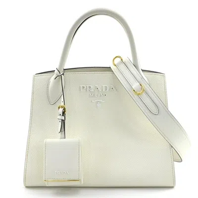 PRADA LEATHER HANDBAG SHOULDER BAG (PRE-OWNED)