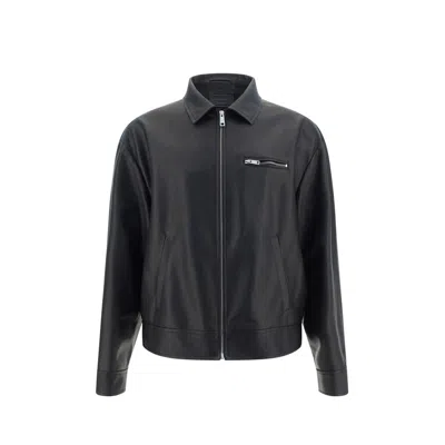 PRADA PRADA LEATHER JACKET MEN