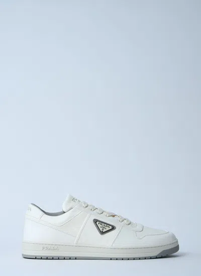 PRADA LEATHER LOW-TOP SNEAKERS