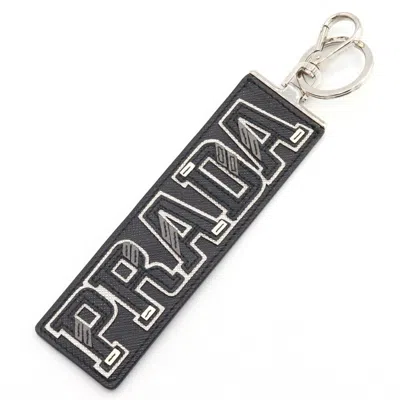 PRADA LEATHER METAL KEYRING (PRE-OWNED)