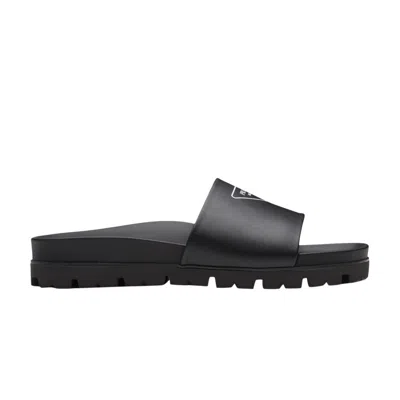 PRADA PRADA LEATHER SANDAL 'BLACK'