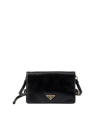 PRADA LEATHER SHOULDER BAG