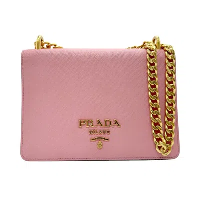 PRADA LEATHER SHOULDER BAG (PRE-OWNED)