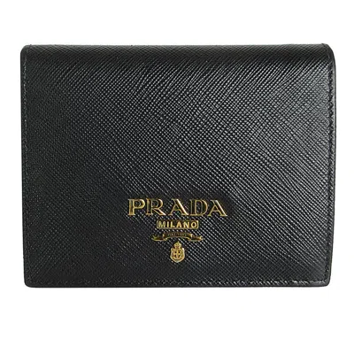 PRADA LEATHER WALLET (BI-FOLD) (PRE-OWNED)