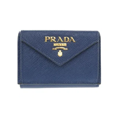 PRADA LEATHER WALLET (TRI-FOLD) (PRE-OWNED)