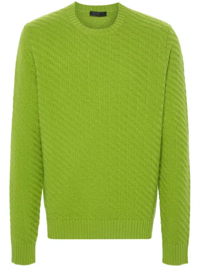 PRADA MEN LIME GREEN CREWNECK SWEATER, M LUXURY SWEATERS & KNITWEAR FOR MEN DARVEYS