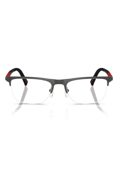 PRADA PRADA LINEA ROSSA 53MM SEMI RIMLESS PILLOW OPTICAL GLASSES